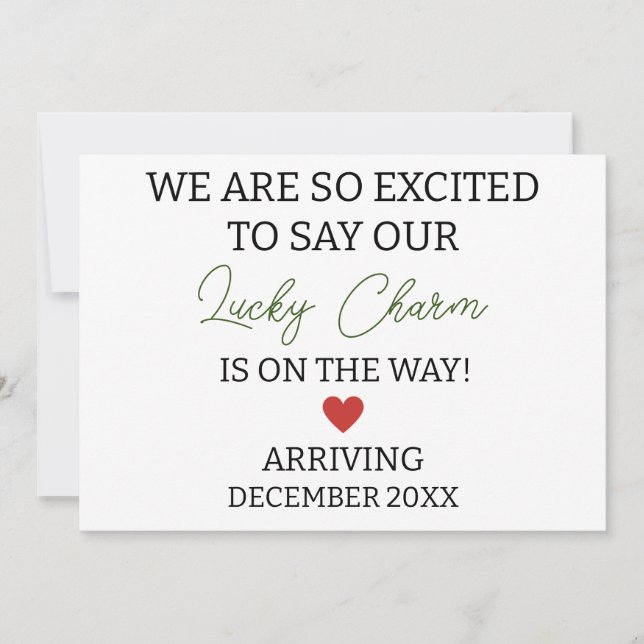 Anúncio Estamos tão animados em dizer nossa gravidez de ch (Frente)