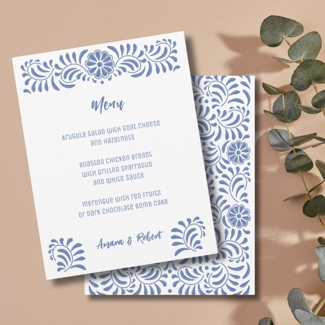 Anúncio Estilo de talavera mexicano azul (Criador carregado)