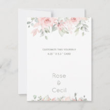 Estoque de Casamento do Rosa 2 Blushing Personaliz