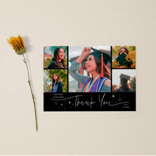 Anúncio Estrelas Brilhantes Agradecimento de Graduação Pre