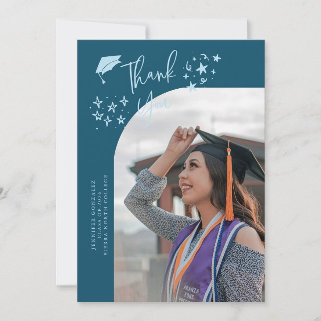 Anúncio Estrelas de Agradecimento Excêntricas Foto de Grad (Frente)