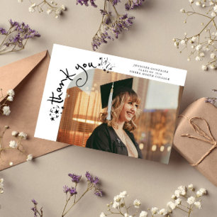 Anúncio Estrelas Excêntricas Foto de Graduação Branco Obri