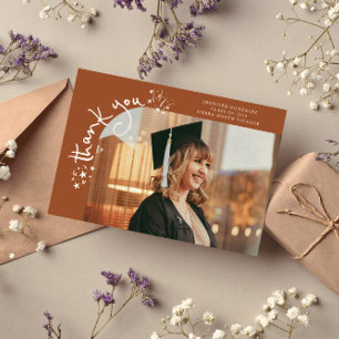 Anúncio Estrelas Excêntricas Terracota Grad Foto Obrigado