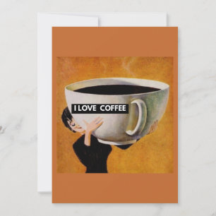 Anúncio Eu adoro o retro do café
