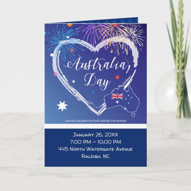 Anúncio "EU AMO AUSTRÁLIA" Austrália Dia 26 de janeiro (Frente)