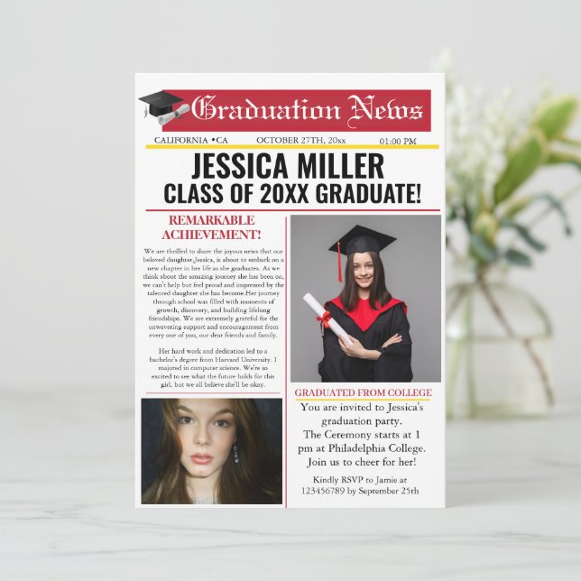 Anúncio exclusivo da Graduação na Faculdade de Jor (Em pé/Frente)