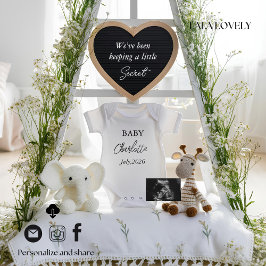 Anúncio Expecting baby Floral Pregnancy Announcement card