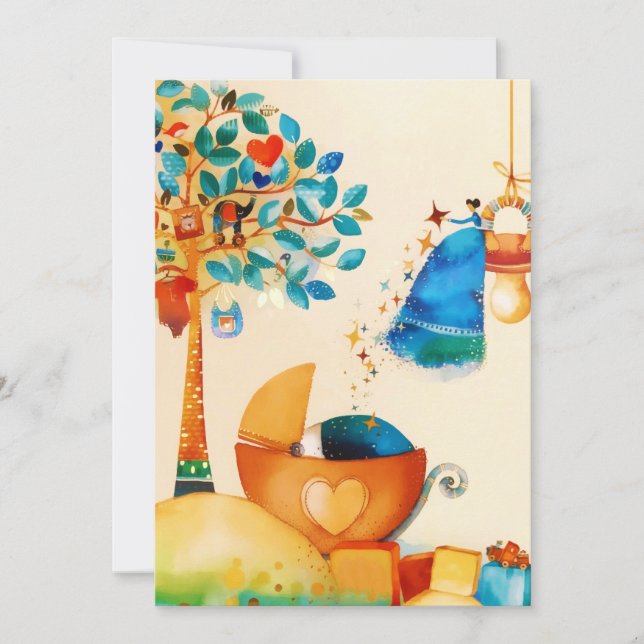 Anúncio Fada Caprichosa Parabéns Bebê Recém-Nascido (Frente)