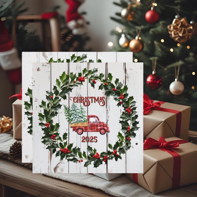 Anúncio Farmhouse Russo - Caminhão Vermelho de Madeira Enf (Criador carregado)