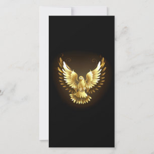 Anúncio Faux Gold Foil Peace Dove em Preto