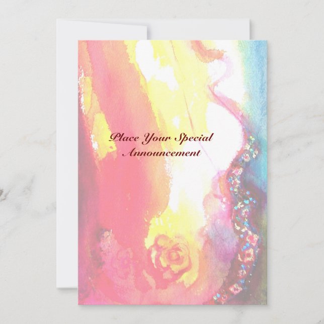 Anúncio FECHADO COM ARCO VERMELHO, Rosa Cor-de-rosa amarel (Frente)