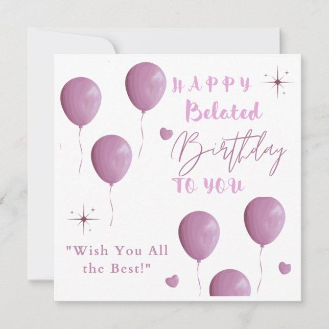 Anúncio FELIZ Aniversário Atrasado PARA VOCÊ (Frente)