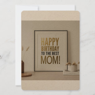 Anúncio Feliz aniversário para a melhor mãe de todos os te
