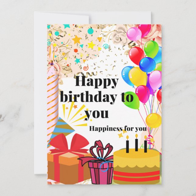 Anúncio Feliz aniversário para você (Frente)