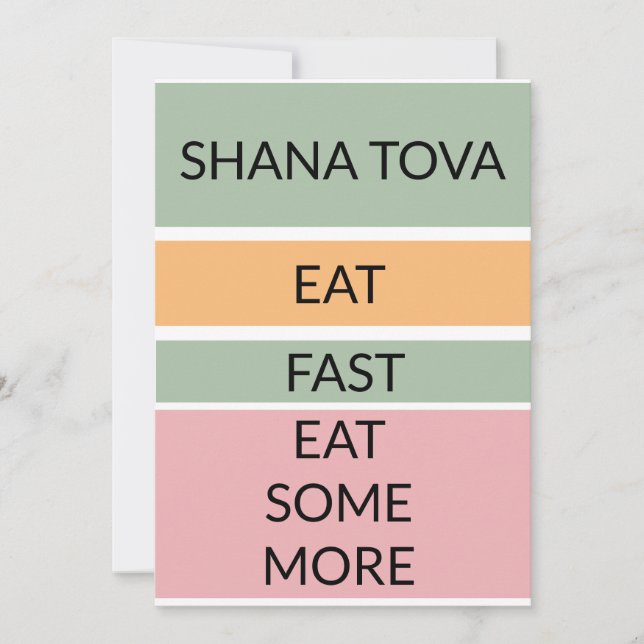 Anúncio Feliz ano novo. Coma, Rápido, Coma Mais Um Pouco (Frente)