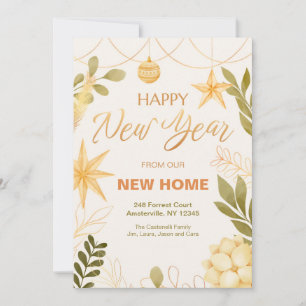 Anúncio feliz ano novo do novo lançamento doméstico