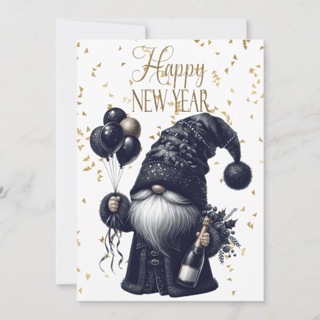 Anúncio Feliz ano novo Gnomo (Frente)