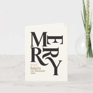 Anúncio Feliz brilhante preto + ouro dobrado Natal