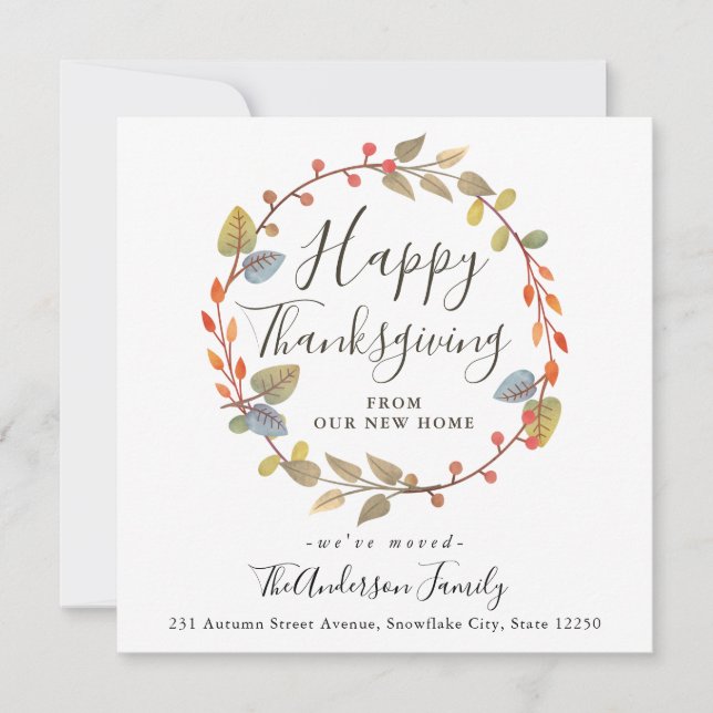 Anúncio Feliz Dia de Férias do outono de Ação de Graças (Frente)