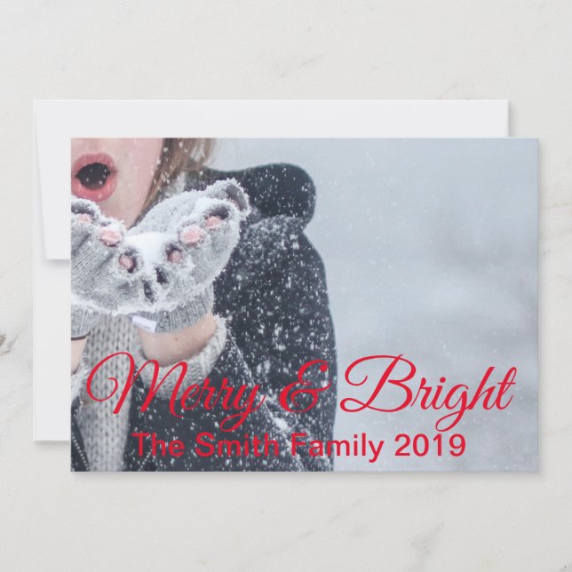 Anúncio Feliz e Natal brilhante (Frente)