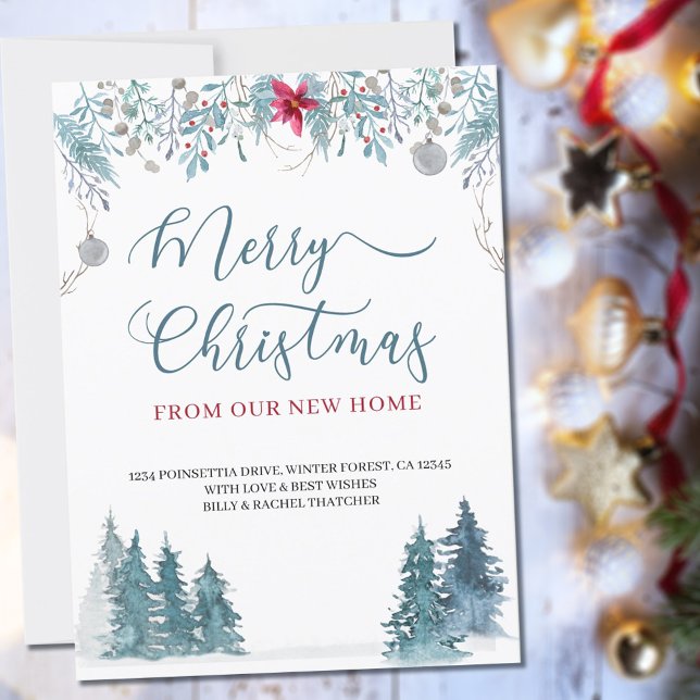 Anúncio Feliz Natal da Nova Floresta de Inverno em Movimen (Criador carregado)