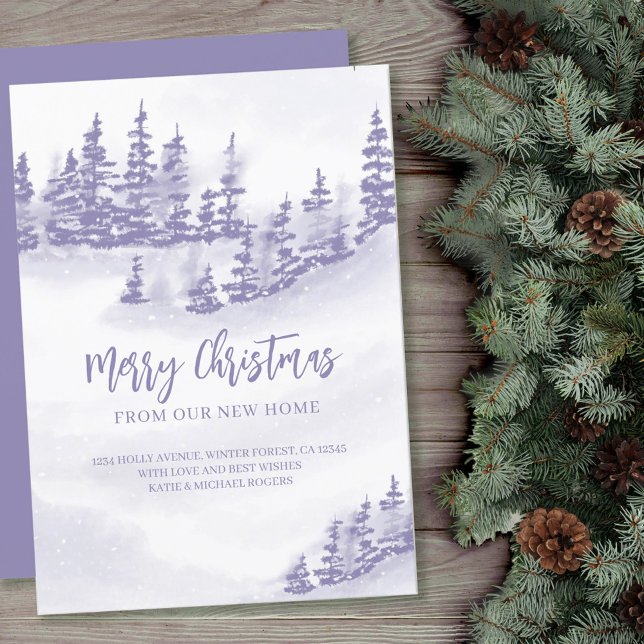 Anúncio Feliz Natal de Nova Floresta Roxa em Movimento (Criador carregado)