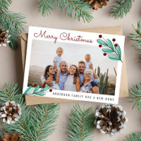Feliz Natal Família Foto Plantas Cerejeiras em Mov