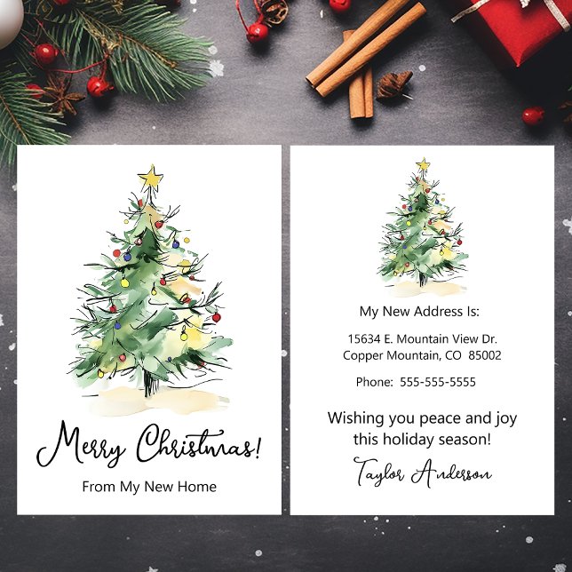 Anúncio Feliz Natal Nova Casa Árvore de Natal Moderna (Criador carregado)