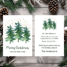 Anúncio Feliz Natal Nova Casa Árvores de Pinheiro