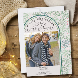 Anúncio Feliz Natal Nova Foto para Casa Verde de inverno