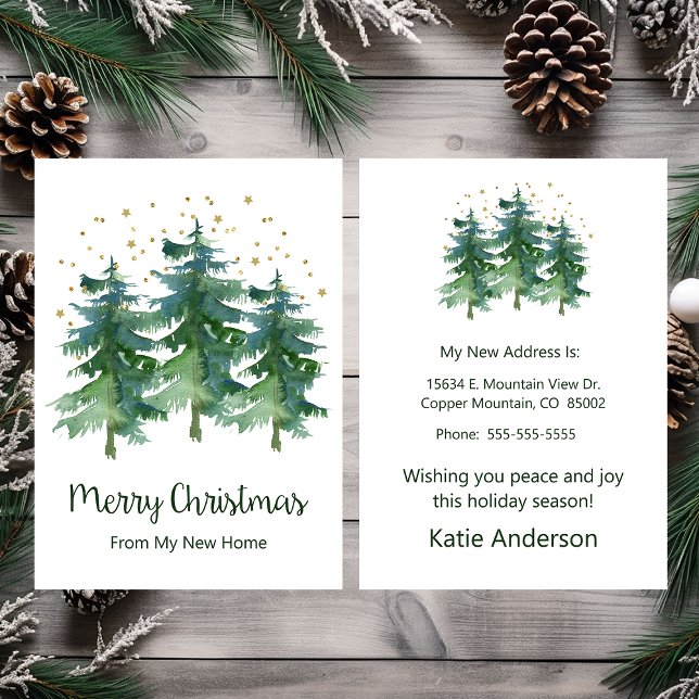 Anúncio Feliz Natal - Novas Árvores de Pinheiro Doméstico (Criador carregado)