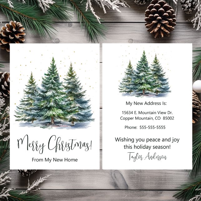 Anúncio Feliz Natal - Novas Árvores de Pinheiro Doméstico (Criador carregado)