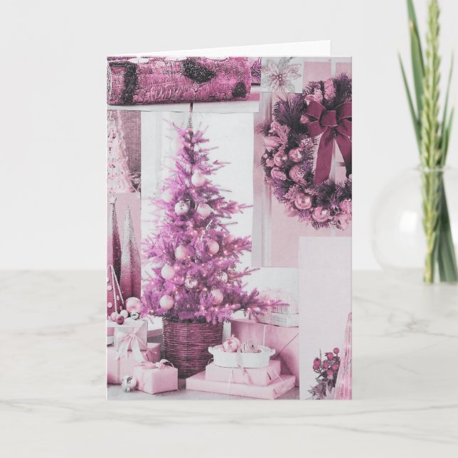 Anúncio Feliz Pinkmas de 5" x 7" Folheto de Natal (Frente)