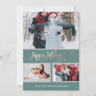 Anúncio Felizes Feriados Estrelas Feliz Colagem de Fotos d