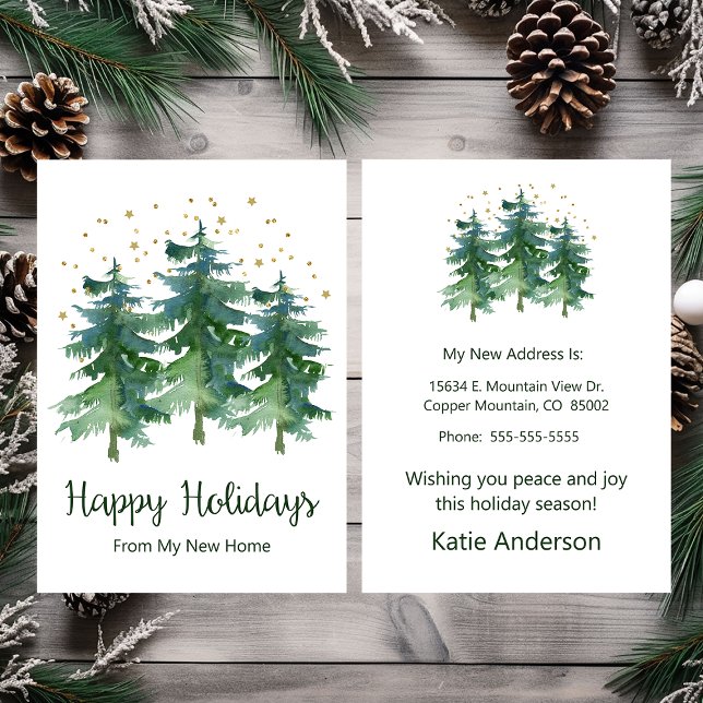 Anúncio Felizes Feriados Novas Árvores de Pinheiros Domést (Criador carregado)