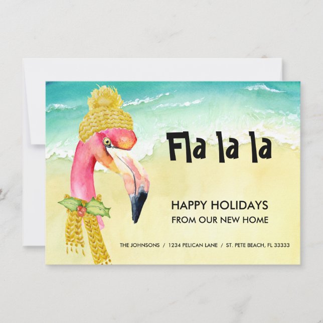 Anúncio Feriados Felizes Flamingo em Nossa Nova Casa (Frente)