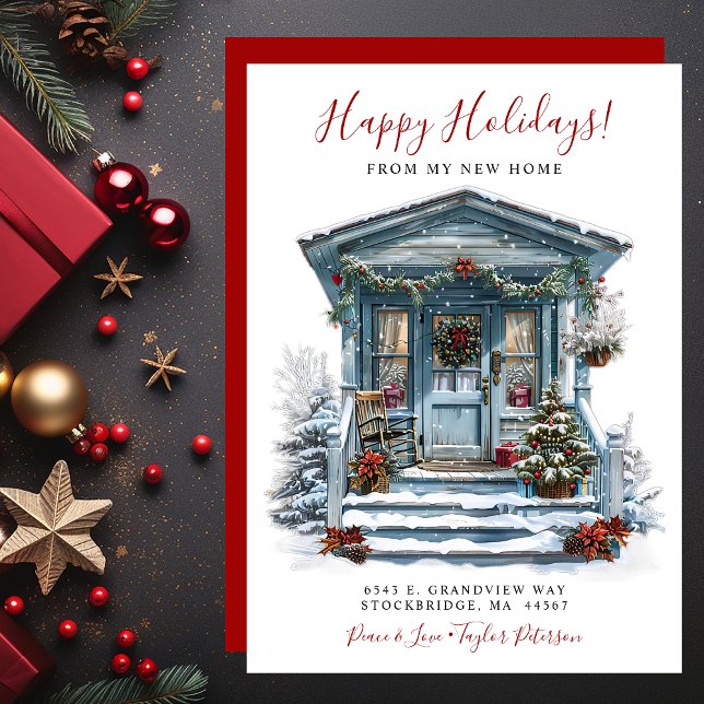 Anúncio Feriados Felizes Novo Movimento da Porta Frontal (Criador carregado)