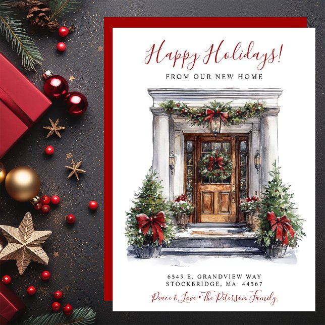 Anúncio Feriados Felizes Novo Movimento da Porta Frontal (Criador carregado)