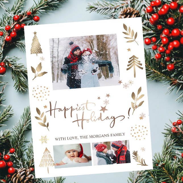 Anúncio Feriados Mais Felizes Stars Pine Tree Foto (Criador carregado)