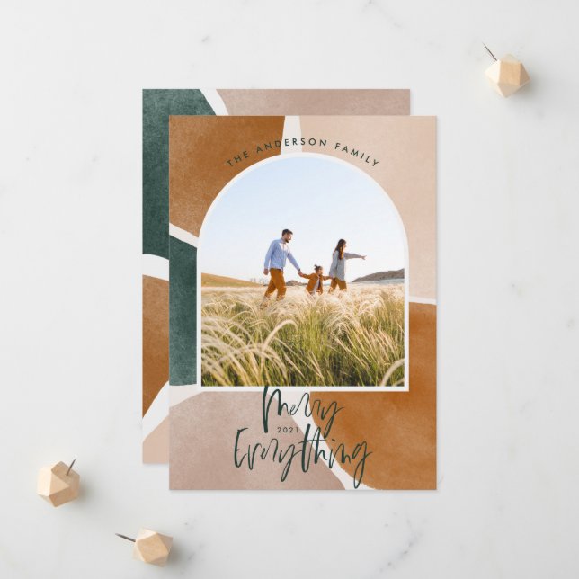 Anúncio Férias de Natal com abstrato 1 moderno (Frente/Verso In Situ)