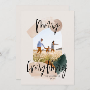 Anúncio Férias de Natal com abstrato verde moderno