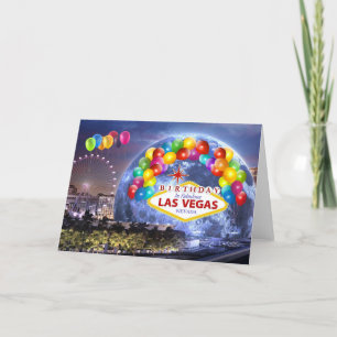 Anúncio Festa de aniversário em Las Vegas Card
