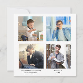 Anúncio Festa de formatura de Colagem de Fotos Elegante