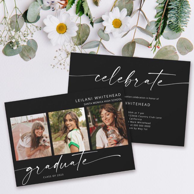 Anúncio Festa de formatura de Fotografia Moderna 3 Preta (Criador carregado)