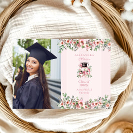 Anúncio Festa de formatura Floral Rosa Moderna