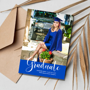 Anúncio Festa de Fotos da Graduação Azul de Menina