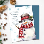 Anúncio Festa de Natal Feliz, Festa de Natal Snowman Convi<br><div class="desc">Abraçar o espírito da Terra Maravilha de inverno com este convite de festas de Natal do boneco de neve de Natal! Este cartão festivo coloca a cena com um encantador bonitão bonitão e suavemente caindo neve, capturando a magia da estação. Os detalhes são totalmente personalizáveis, garantindo que a sua reunião...</div>