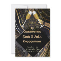 Festa de noivado de champanhe