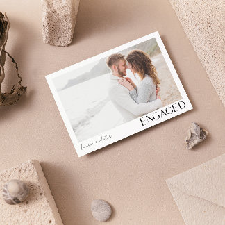 Anúncio Festa de noivado Simples de Script de Foto Moderno