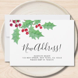 Anúncio Festive Holly New Address Moving 
